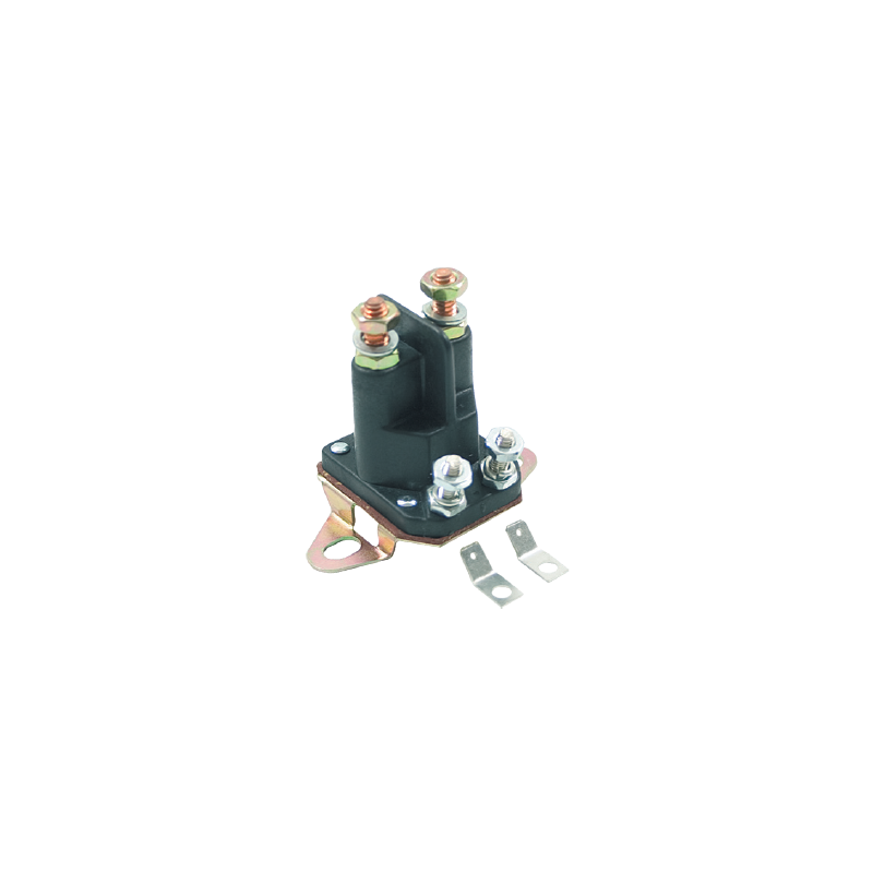 Solenoïde De Démarreur Universel 12V Double Pôle - Compatible Nombreux Modèles Tondeuses