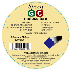 Fil nylon carré 3.0mm bobine de 200m