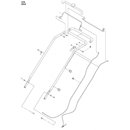 Câble d'arrêt moteur 588204803 HUSQVARNA LC451S - LC451V