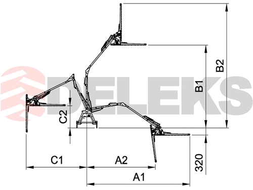 taille-haie hydraulique DELEKS FALCO130W